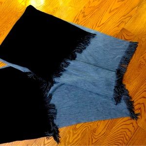 Cold Water Creek Reversible Wrap, Black and Grey, 1 Size Fits All